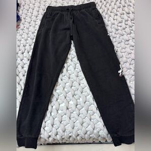 Peanuts Black Jogger Pants with Side Snoopy Detail